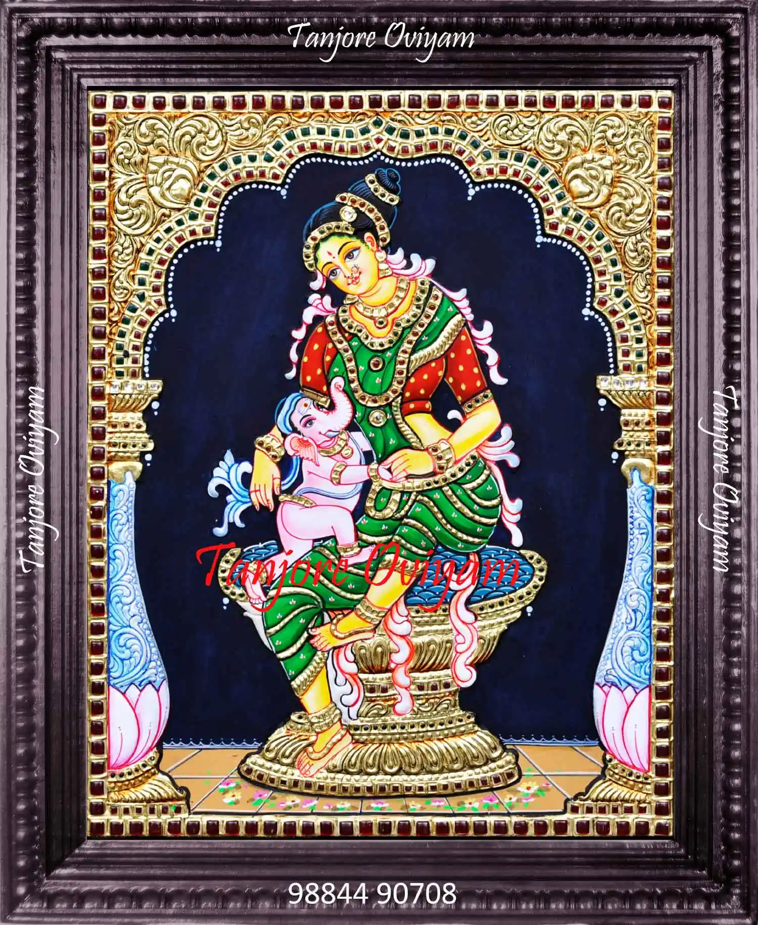Ganesh Parvati Painting 